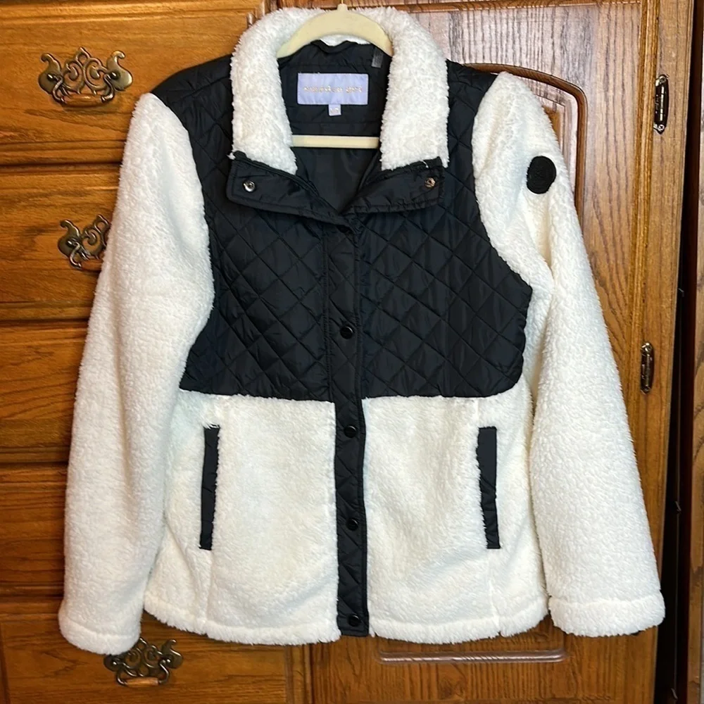 Madden Girl Sherpa Quilted Jacket - Size Large